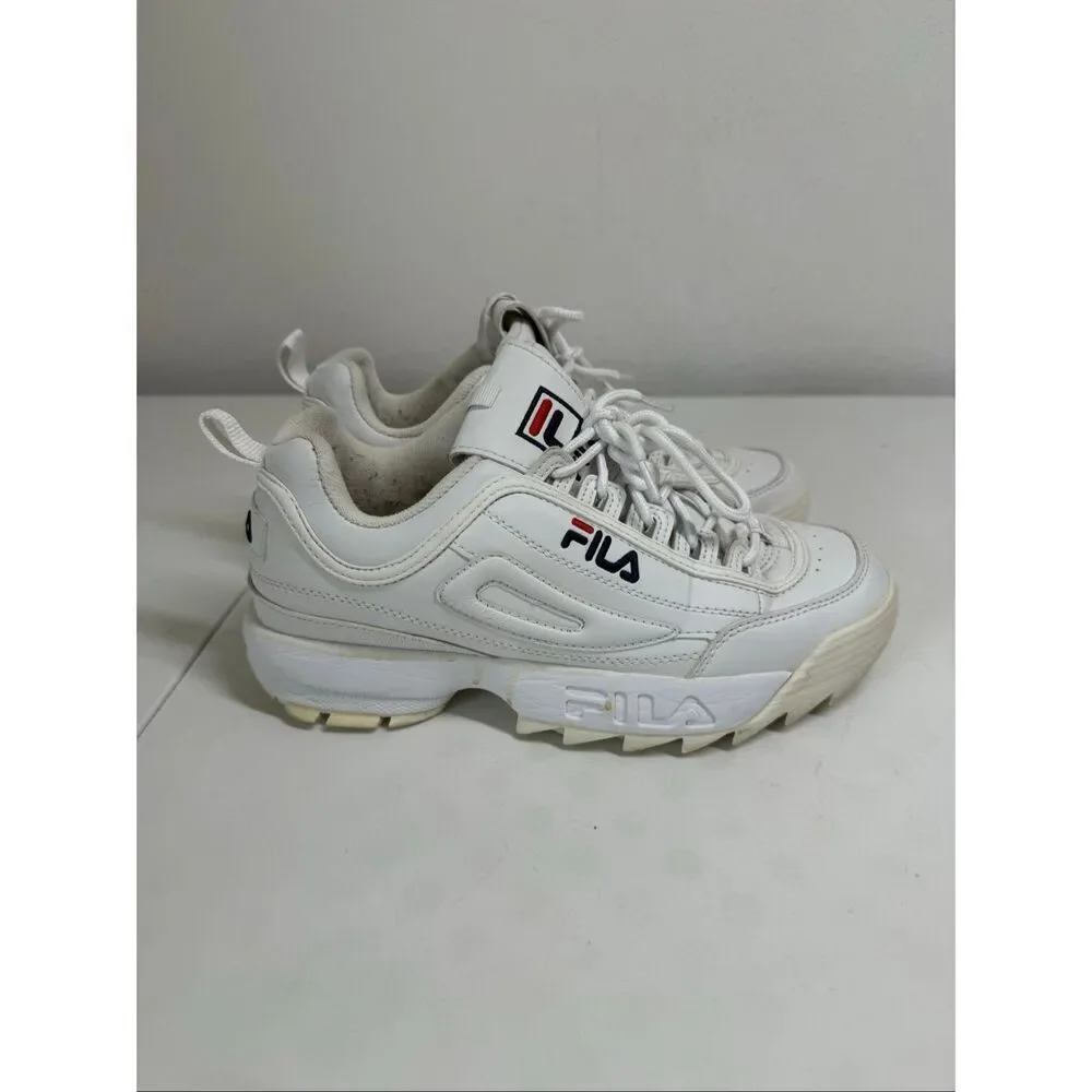 Fila Disruptor II Premium White Sneaker White Women’s Size 9 US See Description